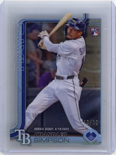 2025  Topps Update Chandler Simpson TB Rays (Rookie Debut) US349 - Clear #/10