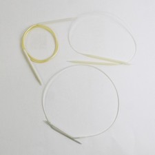 Lot of 3 Plastic Clear Lace Circular Knitting Needles