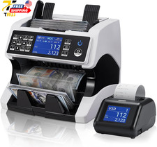 Bank Grade Money Counter Machine Mixed Denomination with External Display Printe