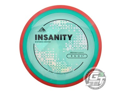 NEW Axiom Discs Proton Insanity 172g Seafoam Red Rim Distance Driver Golf Disc