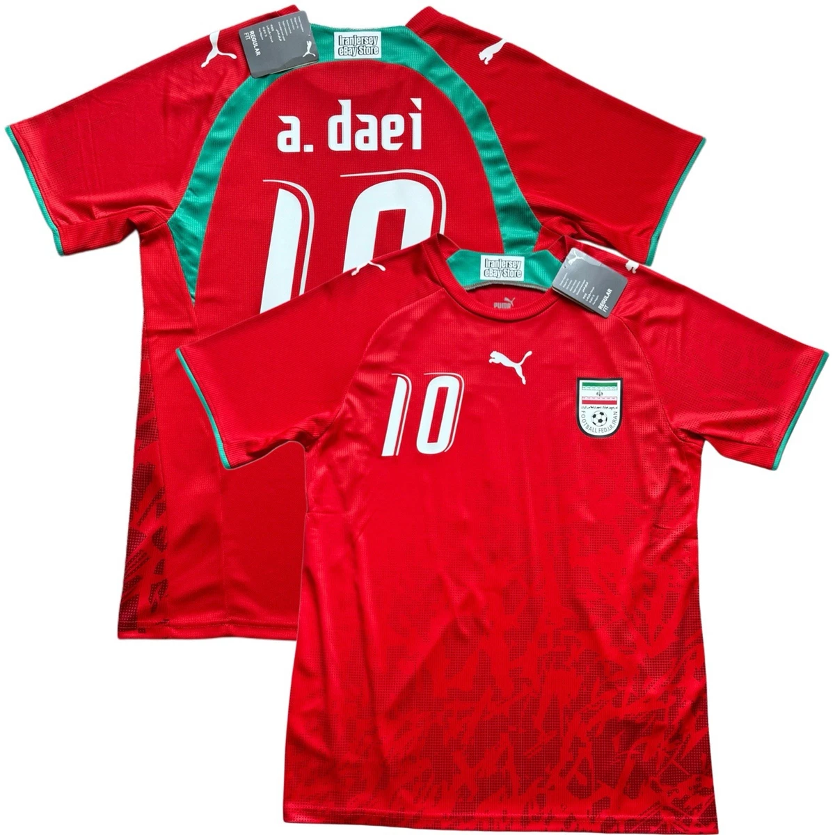 Maillot équipe Nationale Iranienne Football (Team Iran) - Taille L, Multicolore, Homme