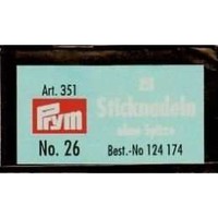 Sticknadeln 0,60X32Mm Silberfarbig Ohne Spitze Packung Abgerundete Prym 124174