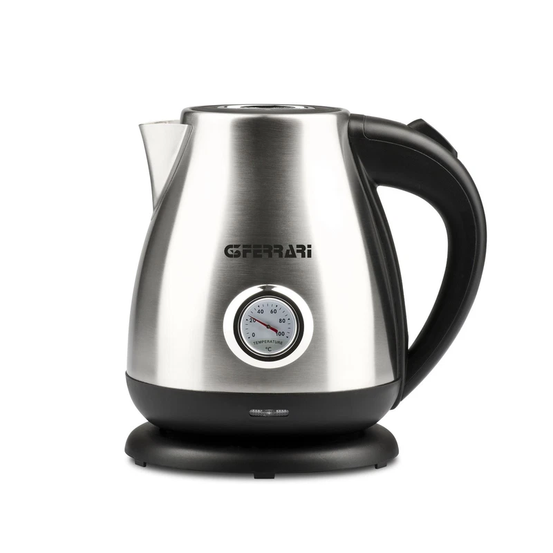 Bollitore Elettrico per Acqua Tisane Thé Termometro 1,7 L Caraffa Acciaio Inox