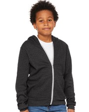BELLA  CANVAS 3739Y Youth Sponge Fleece Full-Zip Hoodie Sweatshirt