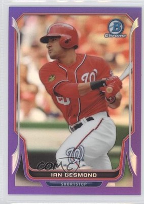 2014 Bowman Chrome Purple Refractor 143/150 Ian Desmond #193 0g4