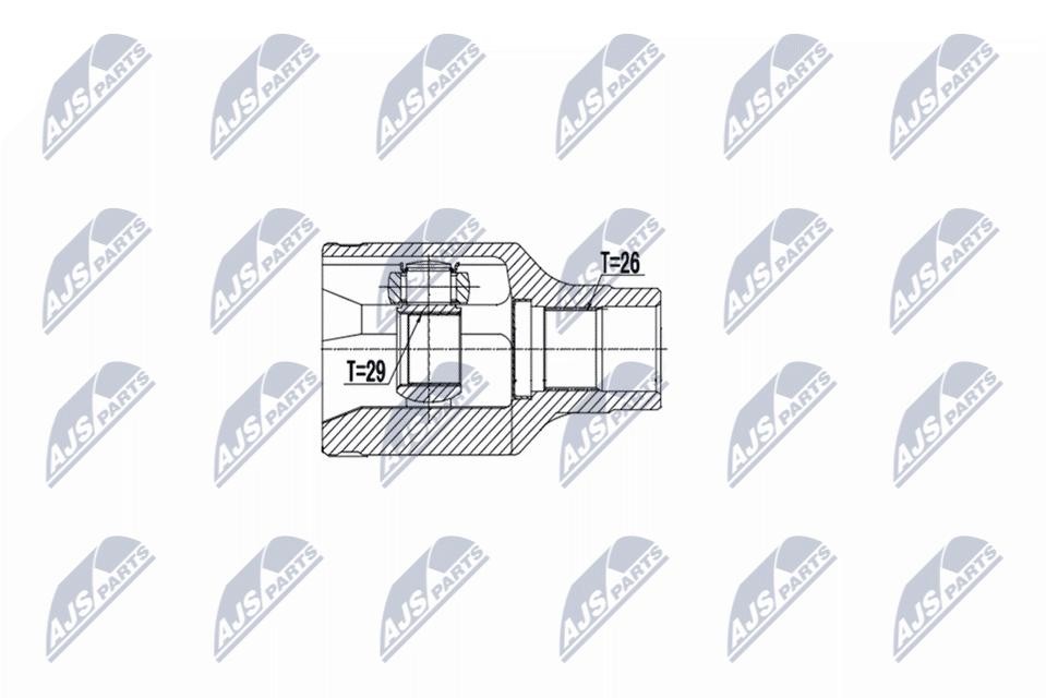 Giunto semiasse Assale anteriore Dx NPW-SU-020 NTY - Immagine 4