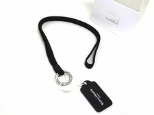Maison Margiela 4 Stitch Leather Key Ring Neck Strap Men'S Black Fu2543
