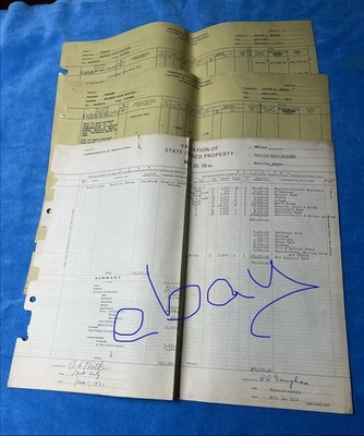 1931 Valuation State Owned Property Ledger Pages Hazleton State Hospital Pa