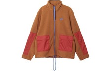 Nike Spliced Design Embroidered Logo Fleece Jacket