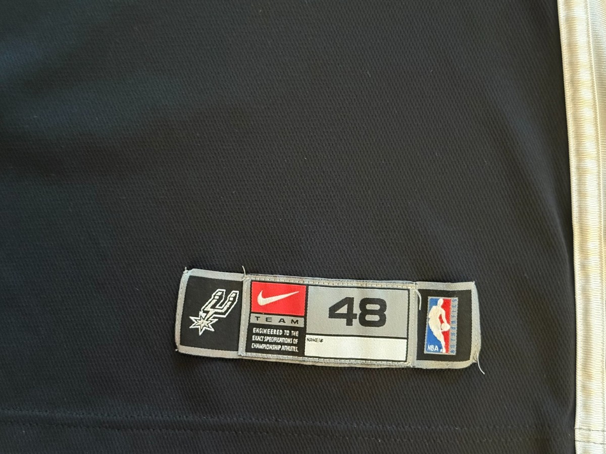 Authentic Tim Duncan Nike San Antonio Spurs road jersey, size 48