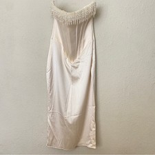House of CB 'Nalita' Vintage Cream Embellished Strapless Midi Dress NWOT size L