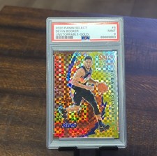 2020-21 Panini Select Devin Booker #8 Unstoppable Gold Prizm 02/10 PSA 9
