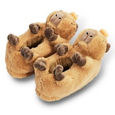 Women  s Funny Fuzzy Capybara Slippers, Cute Cozy Non-Slip House Slippers 5-6