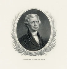 Portrait, Thomas Jefferson, US President 1801-1809, Bureau Print, SCCS PV-3