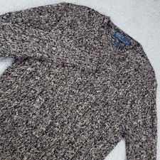 Polo Ralph Lauren Melange Chunky Knit Sweater Mens S Fisherman Heavyweight Crew