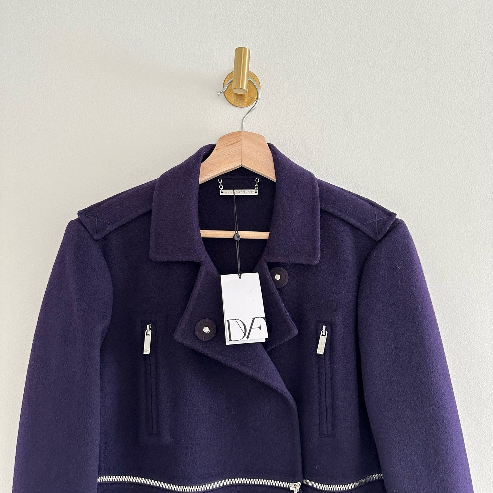 Diane Von Furstenberg 1,2,3 Coat in Royal Navy M image 6