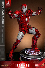 Hot Toys MMS744D64 Iron Man Mark III Red & Chrome Version 1/6 Scale Figure NEW