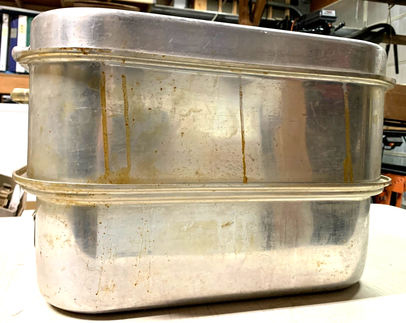 Five (5) Piece Set of Vintage WEAR-EVER Aluminum Canning Roasting Dutch Oven Pan