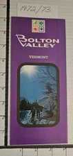 1972/73 BOLTON VALLEY SKI AREA BROCHURE W/TRAIL MAP INSIDE.  MINT PERFECT!