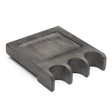 Portable Pool Stick Holder Solid Wood Cue Claw Rack Holds 3 Cue Claw Gray