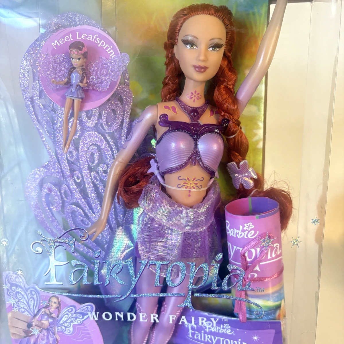 Barbie Fairytopia Wonder Fairy Lenara Doll w/ Leafspring, Book