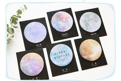 Delightful Planet themed set of 30 sticky notes , MARS, Mercury, scrapbooking