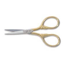Gingher 3.5 Inch Gold-Handled Lion's Tail Embroidery Scissors 01-005870 