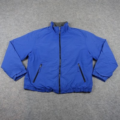 Sierra Trading Post Jacket Mens Large Blue Full Zip Fleece Lined Windbreaker