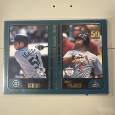 2001 Topps ALBERT PUJOLS & ICHIRO SUZUKI ROOKIE TRADED & ROOKIES #T99 RC🔥RARE🔥