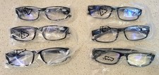 6 Pair Of Black 3.00 Blue Light Blocking Reading Glasses