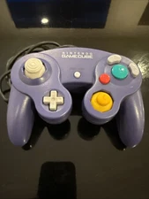 Nintendo Official GameCube Controller Blue Indigo NGC DOL-003 Tested Works