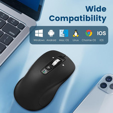 Wireless Bluetooth Mouse USB BT1 BT2 , Full Size, 4-Way Scrolling, Multi...