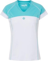 Izas Damen Kurzarmshirt T-Shirt Sportshirt Muska, Blau/Weiß, S