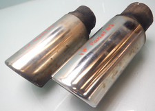 2x UNIVERSAL / ENDROHRE AUSPUFFBLENDEN AUSPUFF / chrom (CF137)