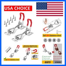 2 Pack Toggle Latch Clamp 4001 Adjustable 304 Stainless Steel Toggle Hasp Lat...