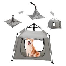 Outdoor Pet Automatic Camping Tent, Pop up Cave Bed for Indoor Cats and Grey