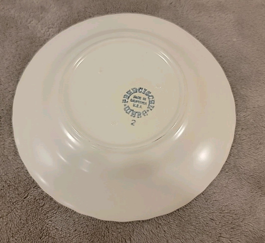 (9) Vintage Franciscan Ware Coronado Swirl Ivory 6 1/2" Bread Plates