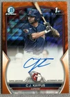 2023 Bowman Chrome Draft 1st CJ Kayfus Auto Orange Wave Refractor /25 Guardians