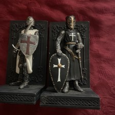 Paire De SERRE-LIVRES Chevalier Templier Et Hospitalier 20 X 10 X 17 Cm 