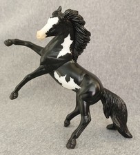 Breyer Stablemate Rearing Andalusian Stallion  Black White Pinto Retired