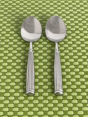 Hampton Silversmiths AVIGNON 2 Stainless 2 Teaspoons Glossy China Flatware 6 3/4