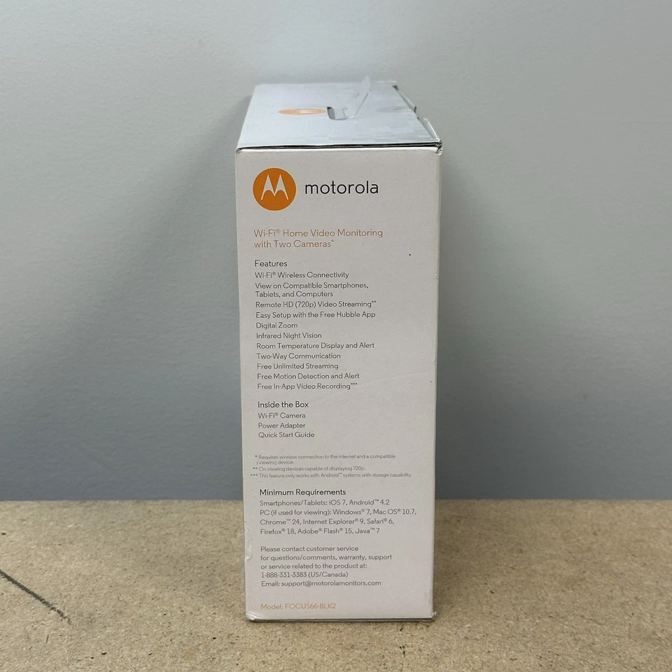 Motorola Focus66-BLK2 Wifi HD Home Video Baby Monitoring Security Cameras 2-pack - Image 4 of 4