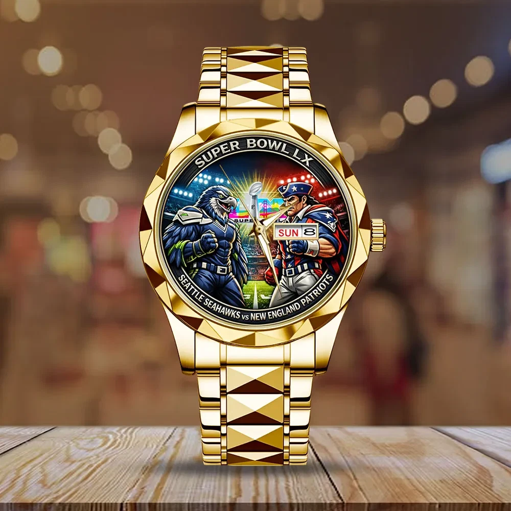 Seahawks x Patriots 2025 Alloy Quartz Watch