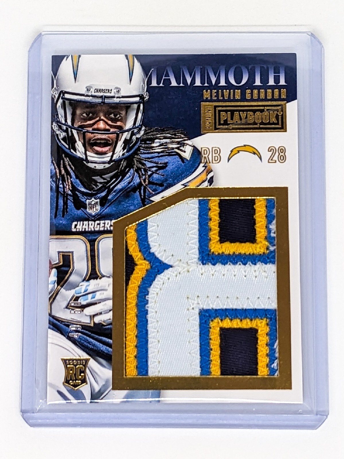 Melvin Gordon Panini Playbook Mammoth Materials #MMMG Prime