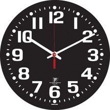 Chicago Lighthouse 16.5" Low Vision Quartz Wall Clock - Black Face White Numbers
