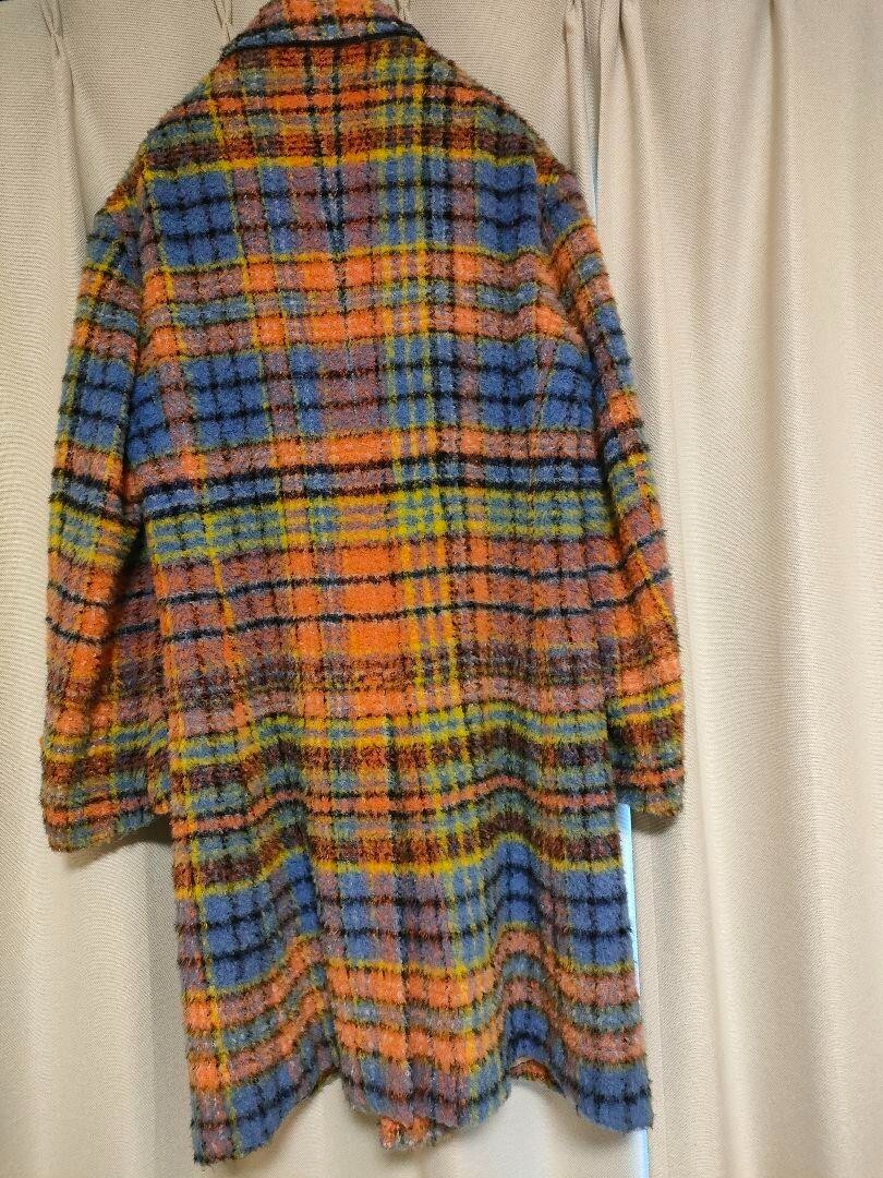 Vivienne Westwood Check Alpaca Nylon Coat Multicolor Vintage Men