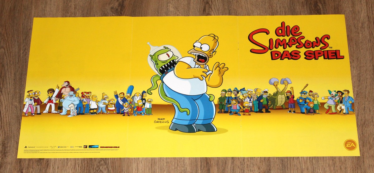 The Simpsons Game Advertisement Sheet / small Poster 30x60cm | eBay