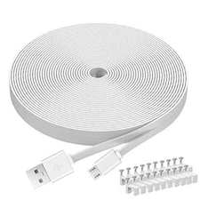 2- Pack 40FT Flat Power Extension Cable Compatible with Wyze Cam/Wyze Cam Pan...