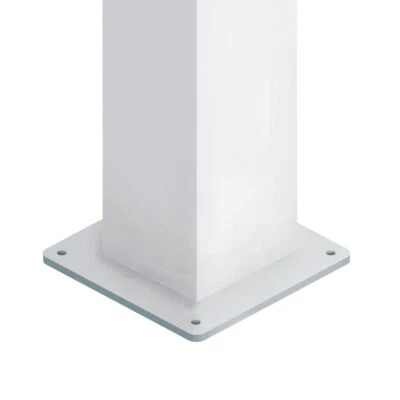 Dreamgarden Pfosten 3m ALU Fußplatte Aluminium Weiß Terrassenüberdachung Stütze