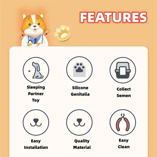 Dog Mating Toys Simulation Plush Pet Sex Play Silicone Vent Stress Reliever Tool - Picture 8 of 24